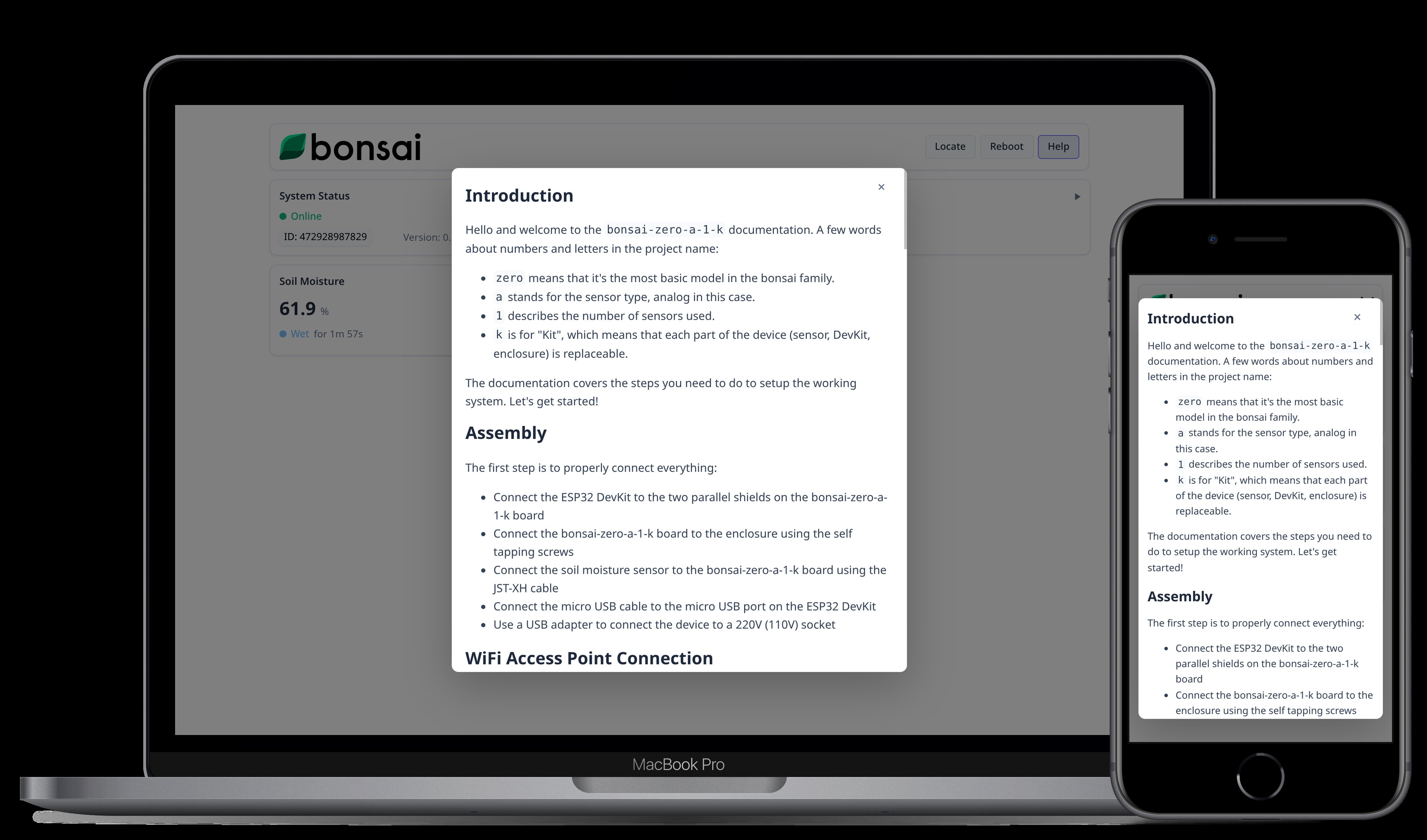 Help documentation on desktop and mobile